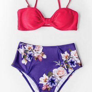 NWT Cupshe Ribbed Bowknot Front Bralette Size M